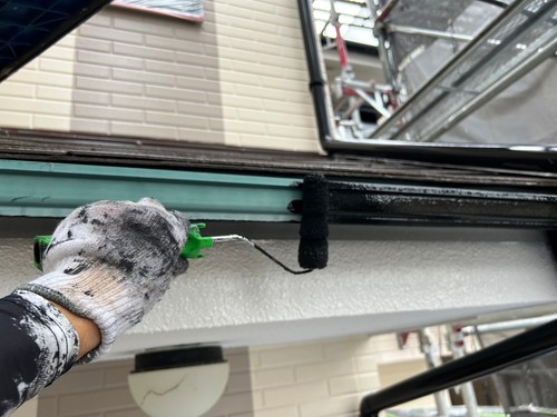 葛飾区　付帯塗装工事をご覧ください