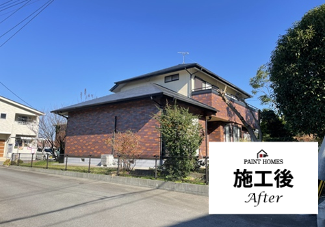 施工後　久留米市 戸建外壁塗装