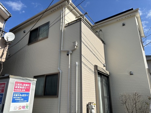 葛飾区H様邸の外壁塗装完了後の外観